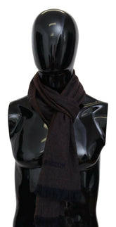 Missoni Brown 100% Cashmere Unisex Neck Wrap Fringes Scarf -   -  Missoni.